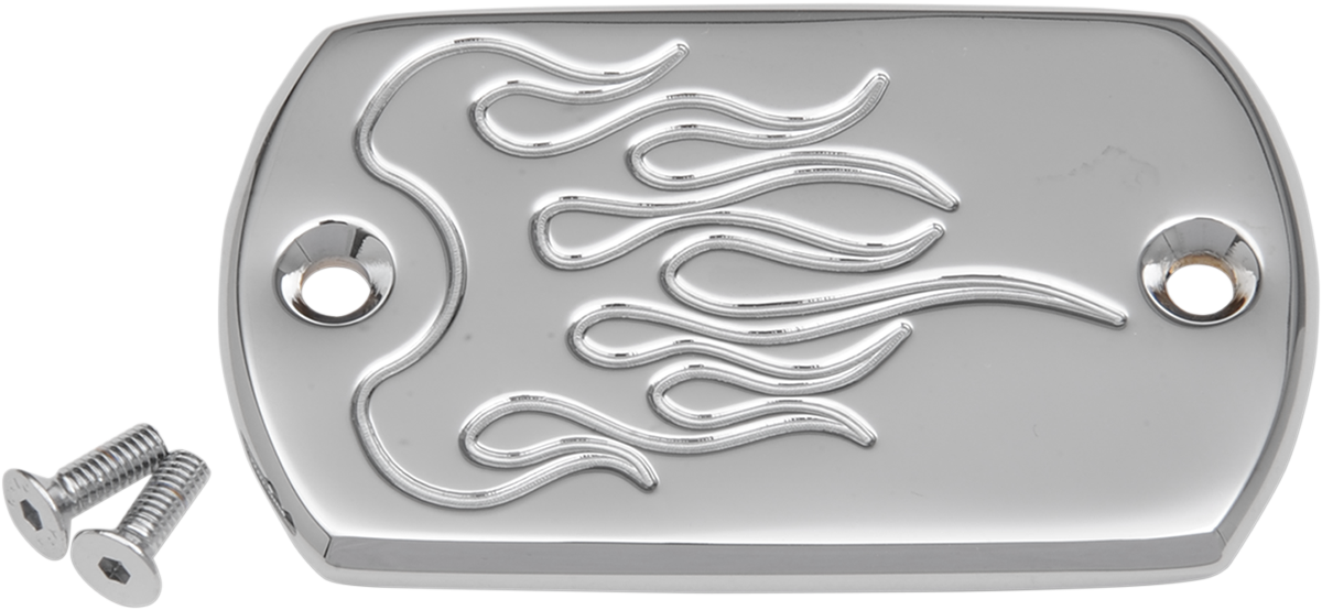Chrome Flame Master Cylinder Cover for Yamaha