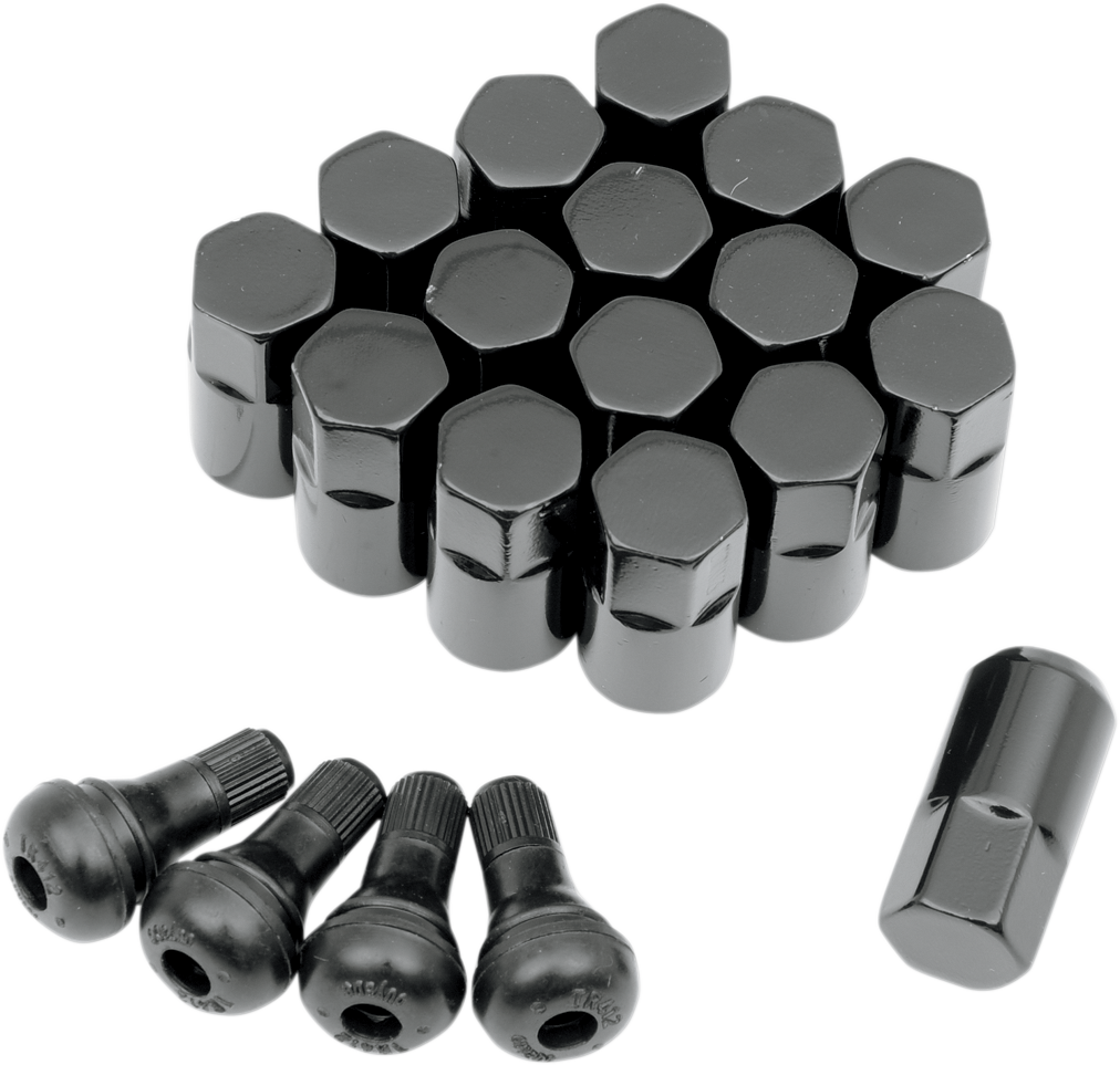 Lug Nut - 12 mm X 1.25 - Black - 16 Pack
