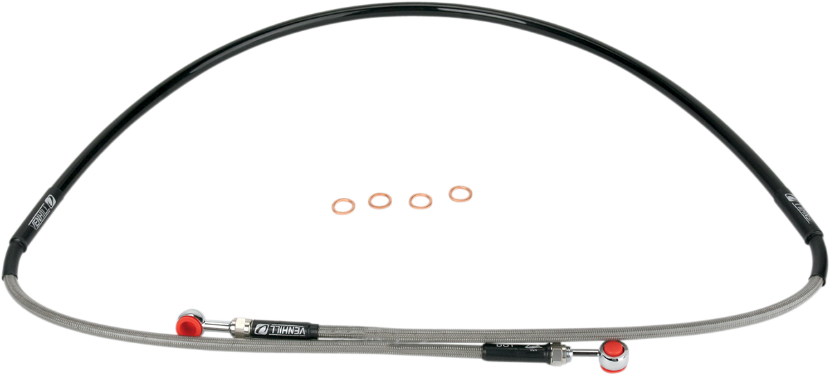 Brake Line - Front - Stainless Steel - YZ 80/85