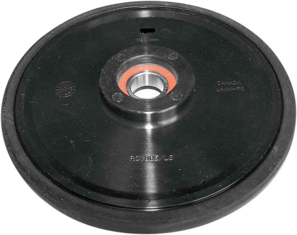 Idler Wheel with 6004-2RS Bearing - Black - 180 mm OD x 20 mm ID