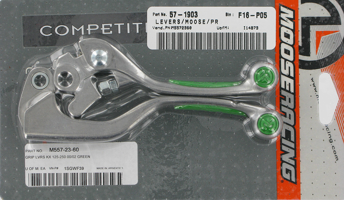 Green Competition Lever Set for KX125/250