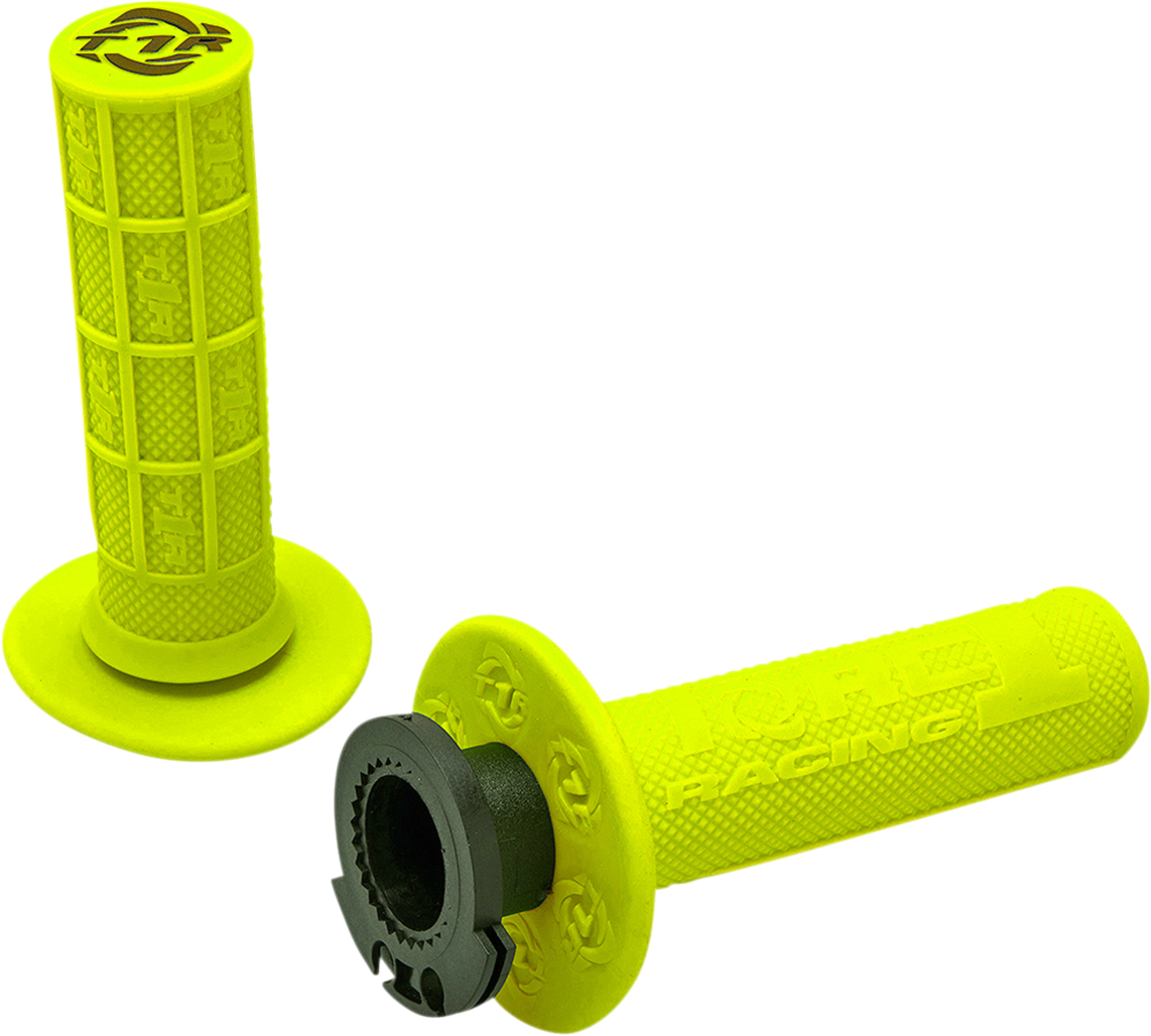 Defy Lock-On Grips - 4-Stroke - Fluorescent Yellow