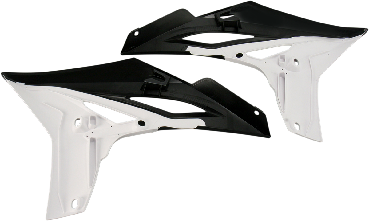 Radiator Shrouds - YZ250F - Black/White