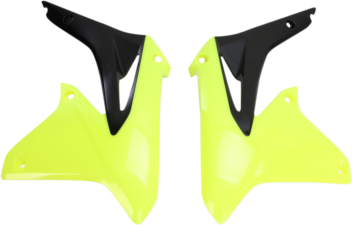 Radiator Shrouds - Fluorescent Yellow/Black - RMZ 450