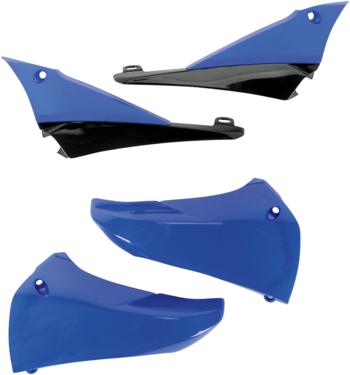 Upper Radiator Shrouds - Blue/Black  YZF 450