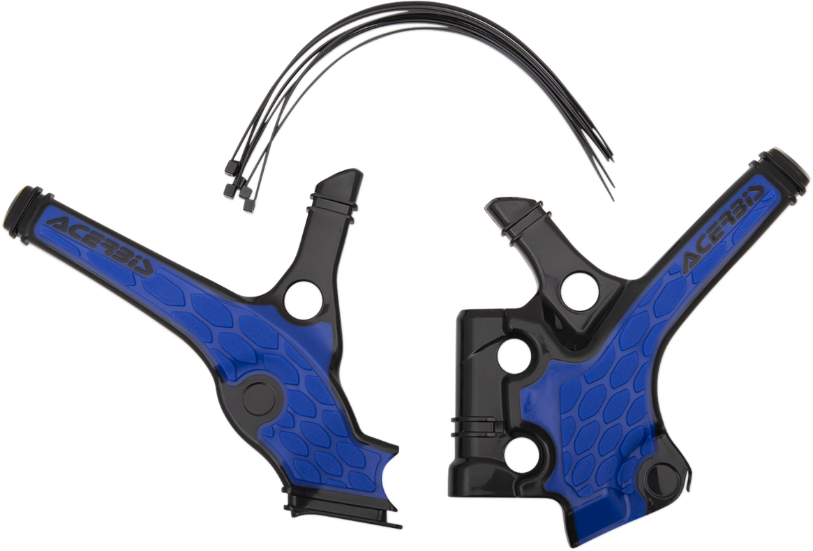 X-Grip Frame Guards - Black/Blue - YZ 85