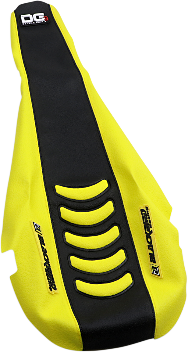 Double Grip 3 Seat Cover - Black/Yellow - Suzuki