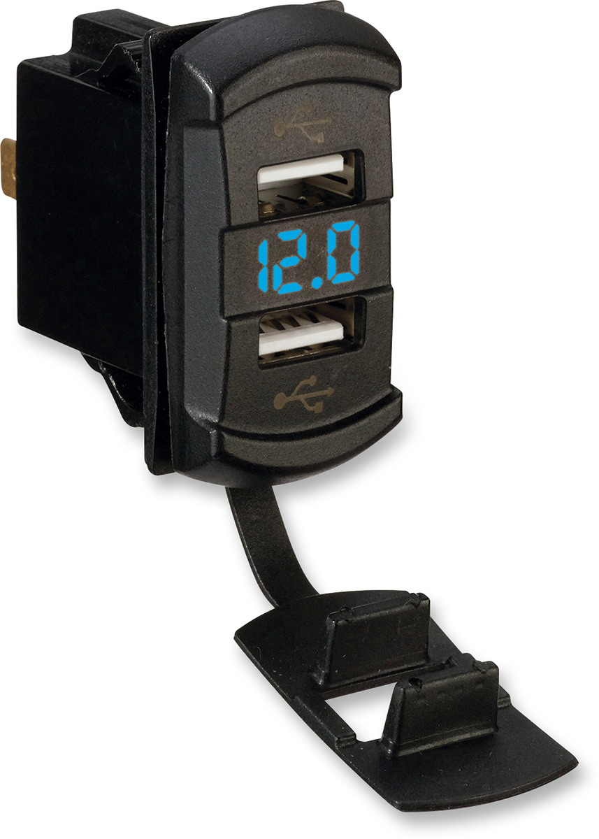 Dual USB Charger with Voltage Monitor