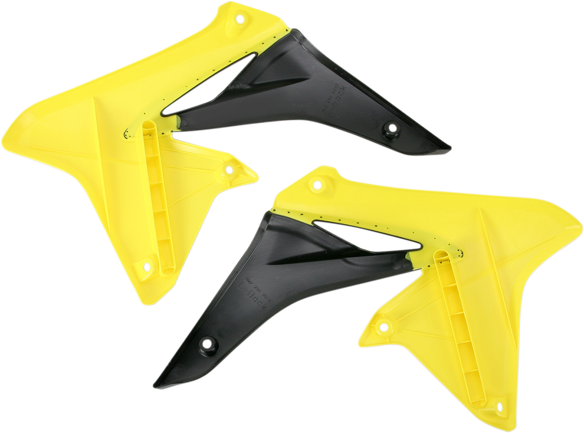 Radiator Shrouds - Yellow/Black - RMZ 250