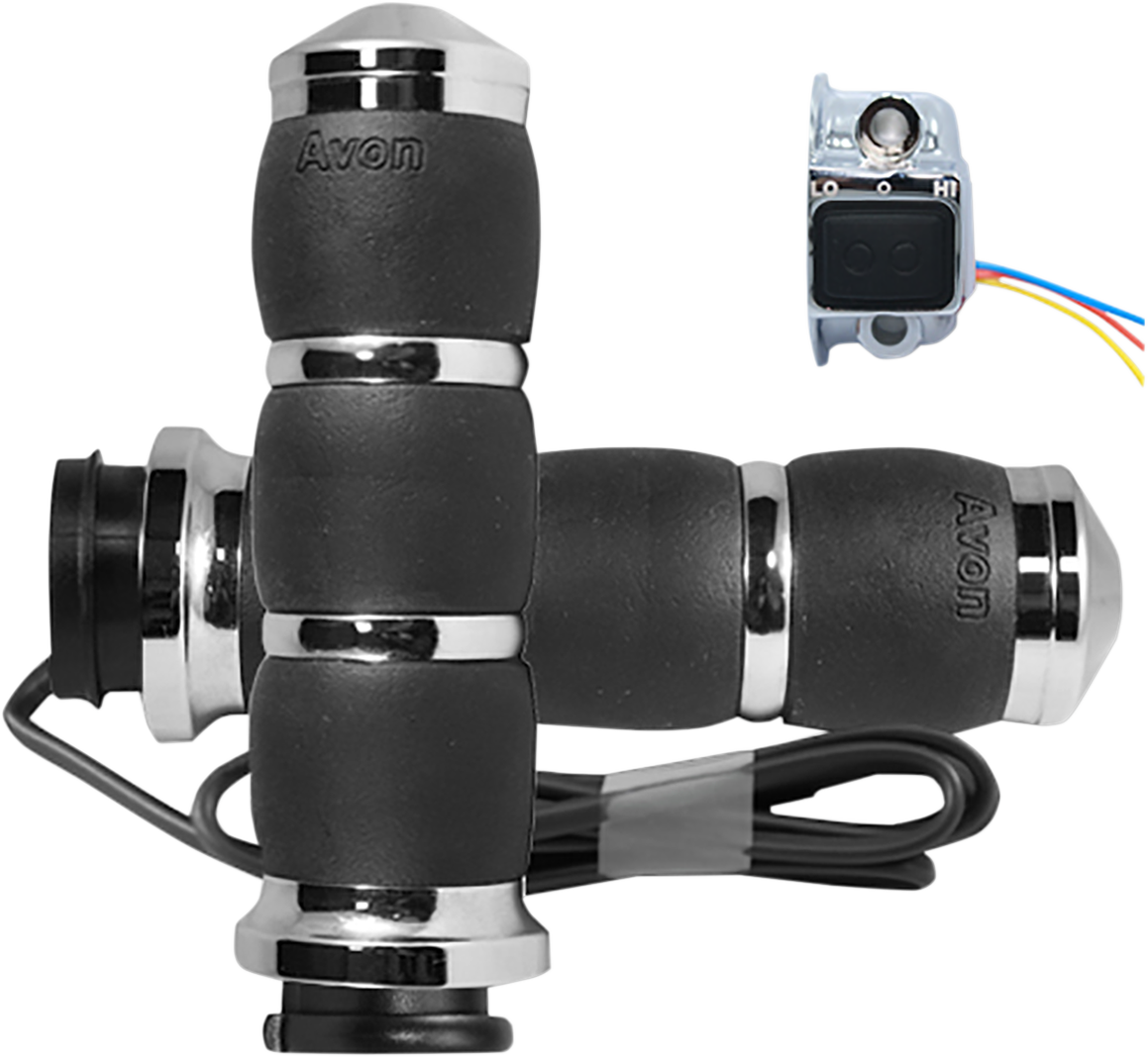 Chrome Heated Velvet Air Grips for TBW