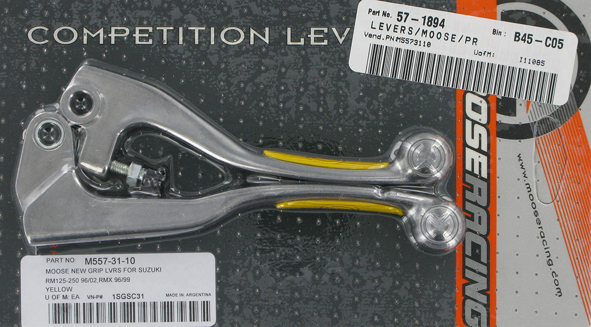Yellow Competition Lever Set for RM125/250