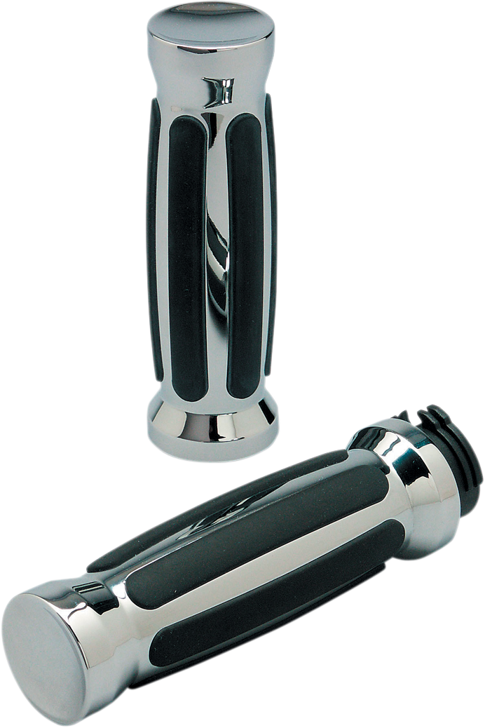 Chrome Straight Rubber Grips for Cable