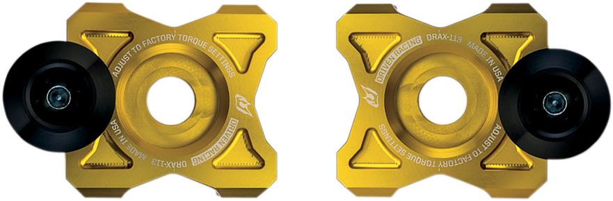Axle Block Sliders - Kawasaki FZ9 - Gold