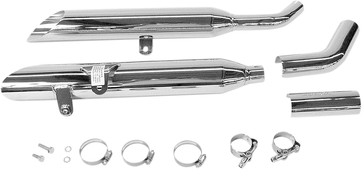Slashcut Mufflers - Chrome - VZ800