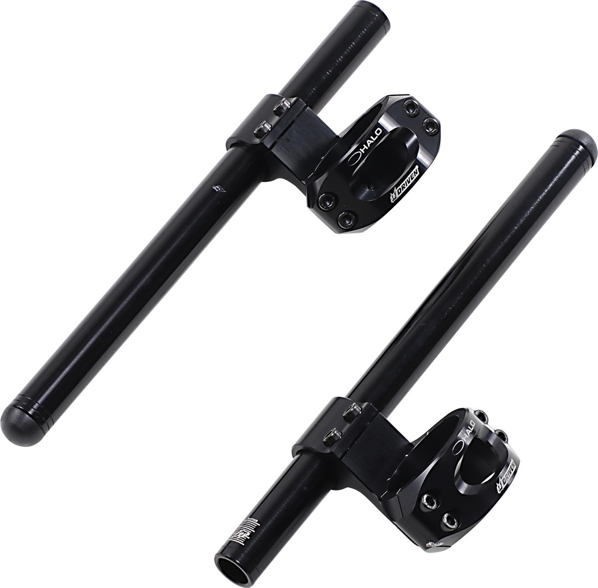 Black 47 mm Halo Riser Clip-On Handlebars