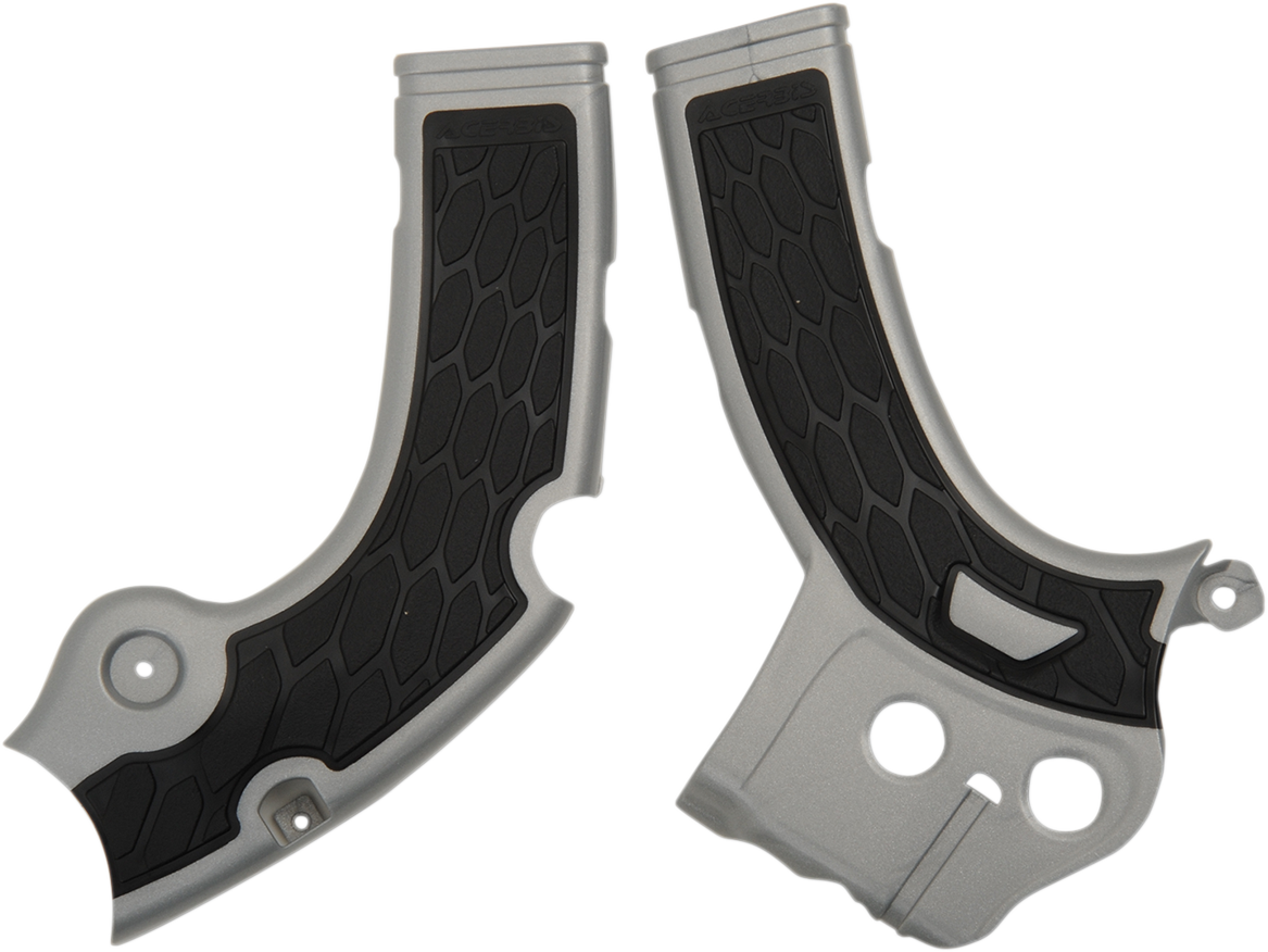 X-Grip Frame Guards - Silver/Black - YZF