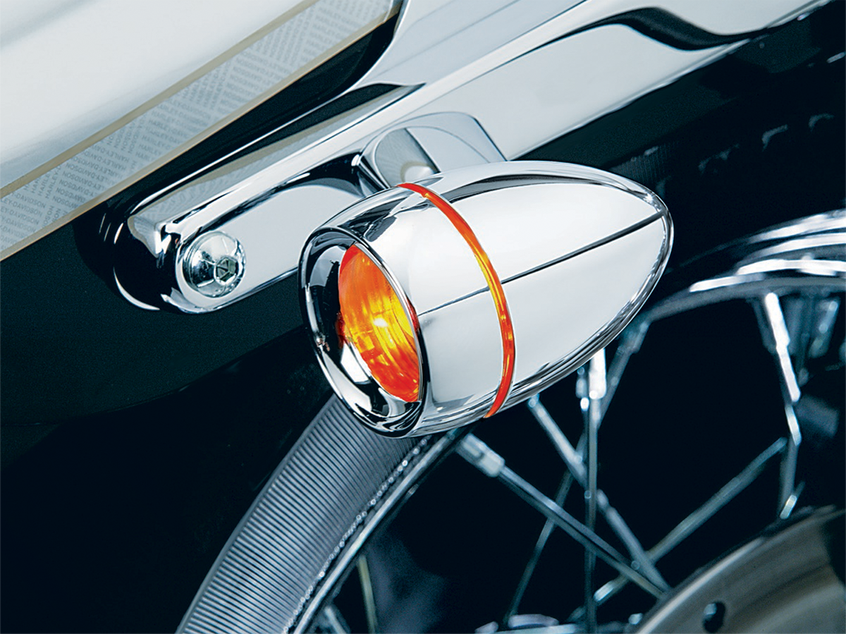 Deep Dish Bezels - Chrome/Amber Lens