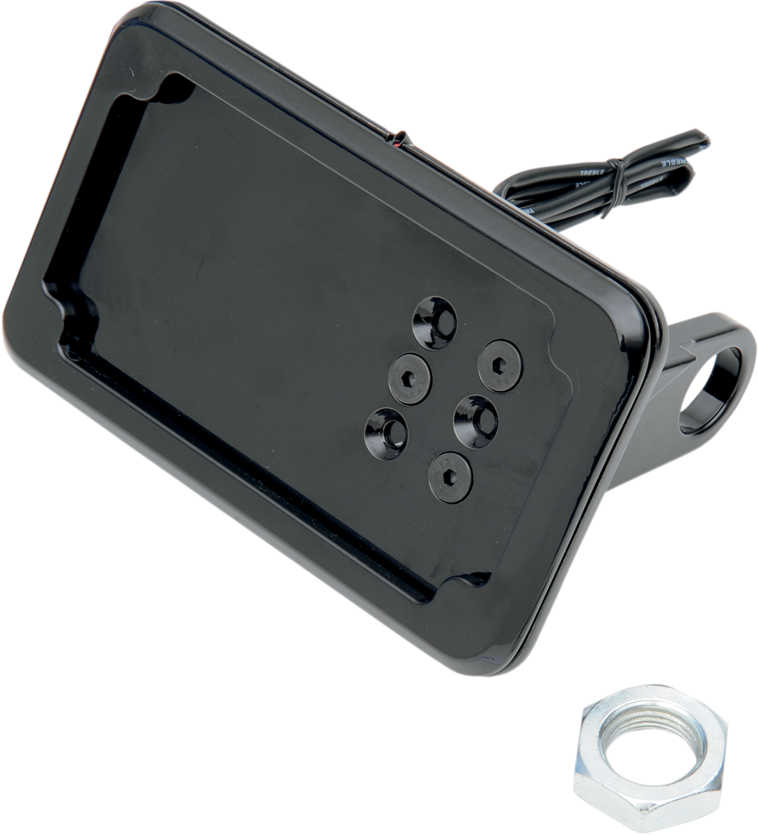 Horizontal License Plate Mount with Light - '08-'17 ST - Black