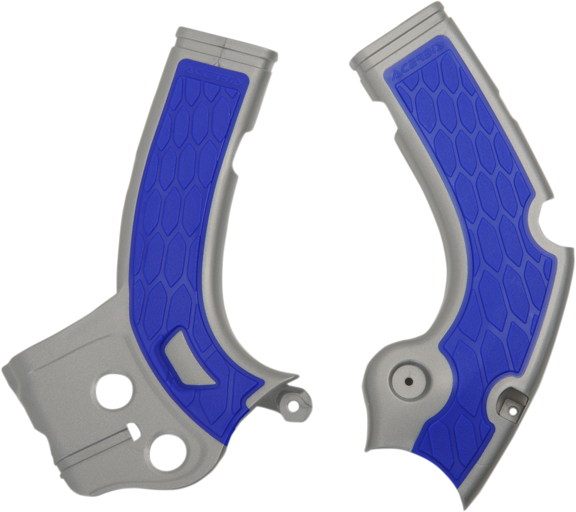 X-Grip Frame Guards - Silver/Blue - YZF
