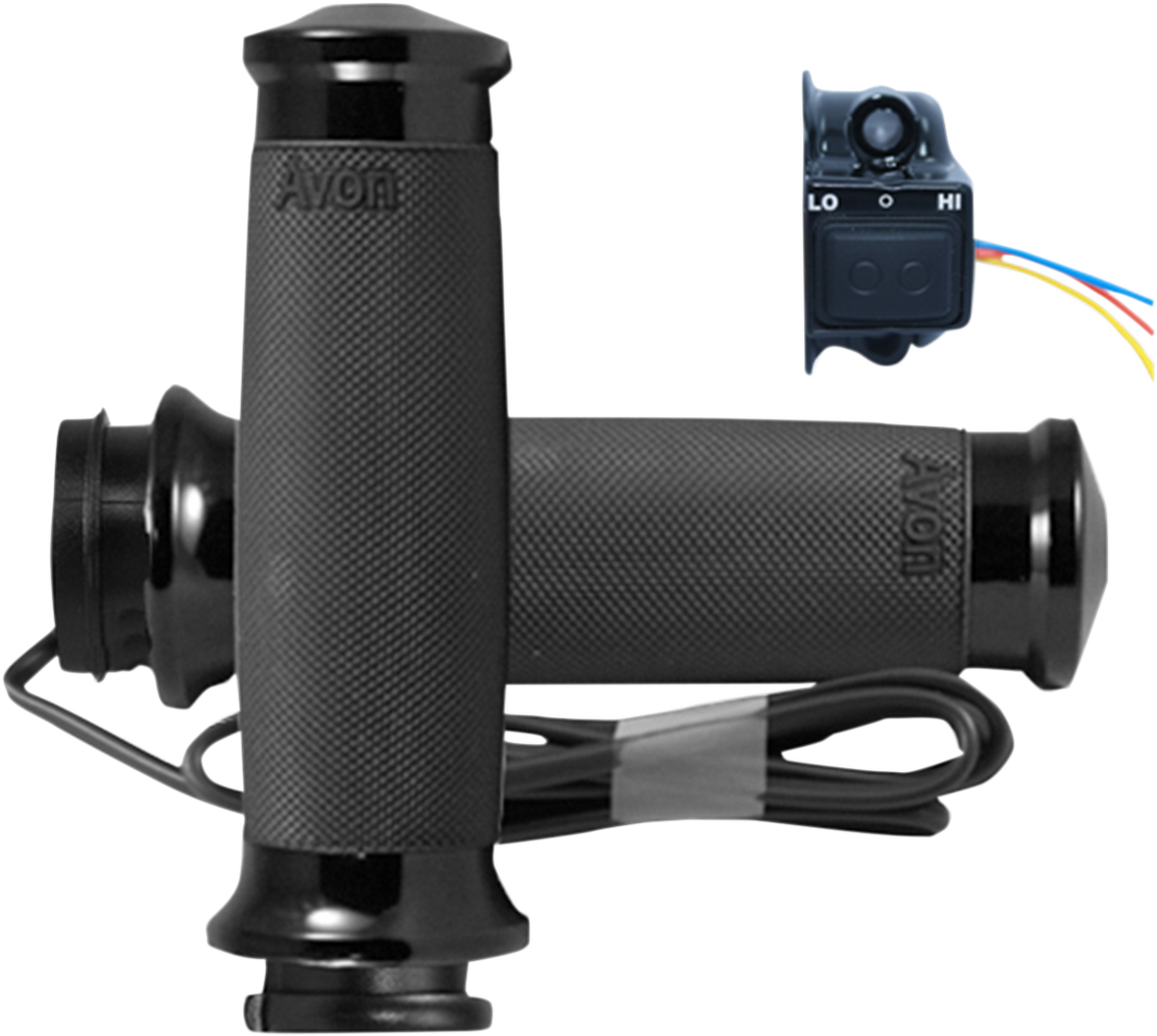 Black Heated Custom Contour Grips for TBW