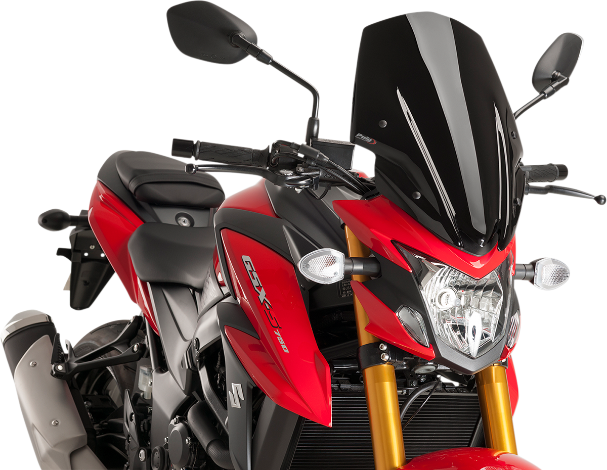 Race Windscreen - Black - Tour - Suzuki