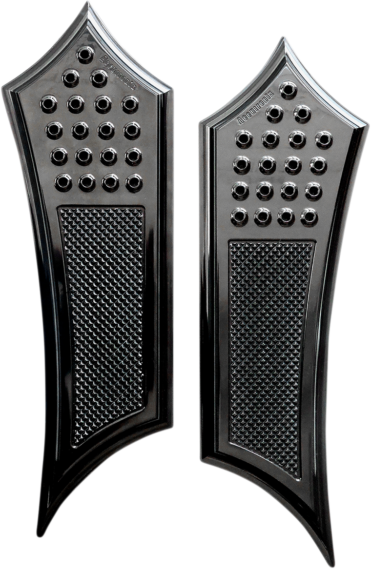 Front Floorboards - Extended - Black - Knurled - Instigator - FL