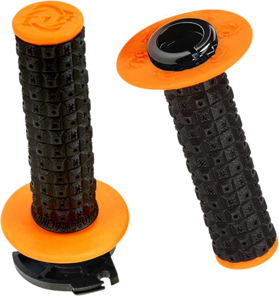 Defy Lock-On Grips - Black/Orange