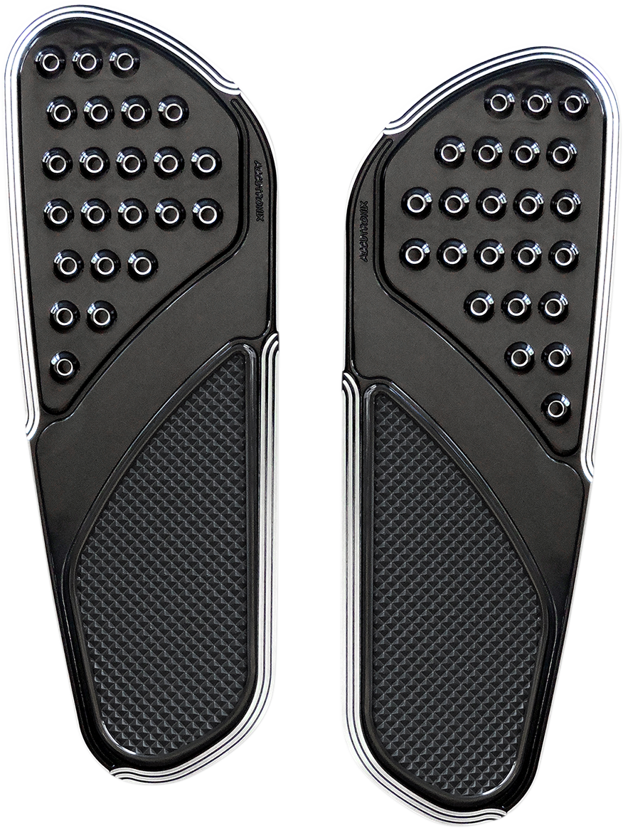 Front Floorboards - Extended - Black/Silver - Drilled - Vintage - FL