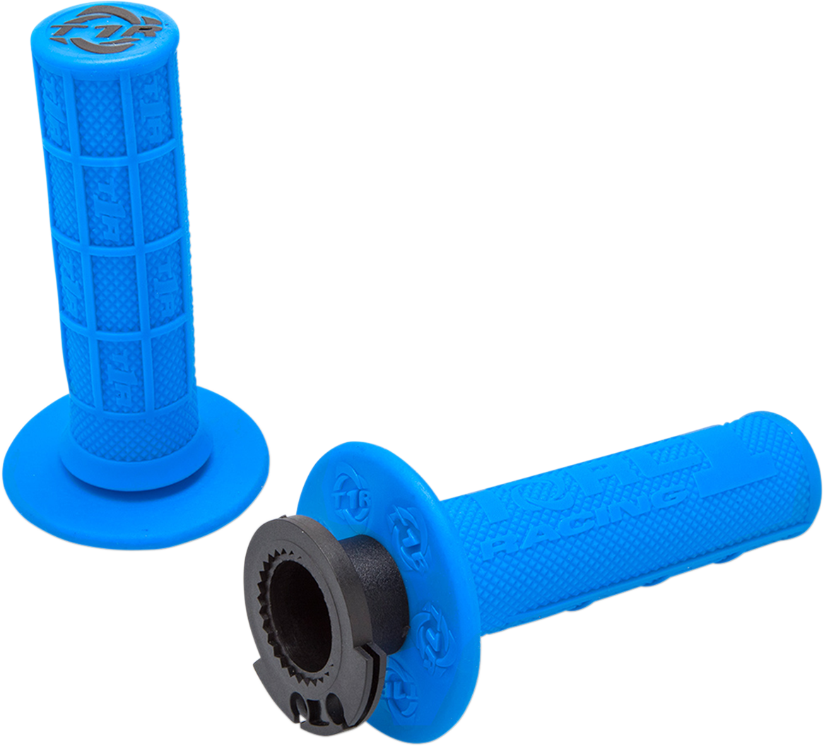 Defy Lock-On Grips - 4-Stroke - Electric Blue