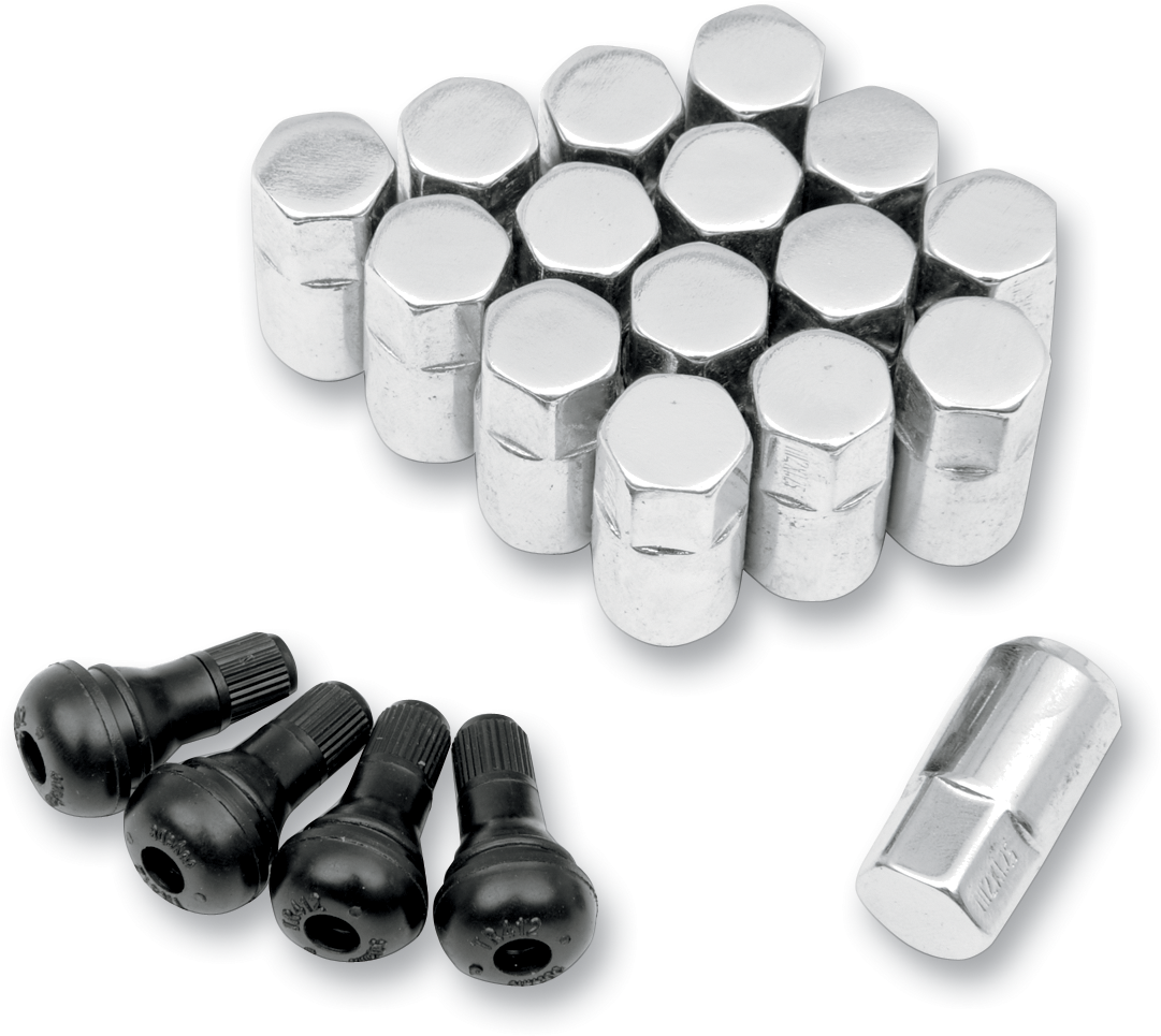 Lug Nut - 12 mm X 1.25 - Chrome - 16 Pack