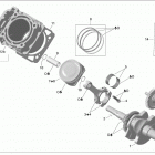 Outlander Max 400 EFI Коленвал и поршни