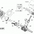 Outlander 500 EFI Коленвал,поршни и цилиндр
