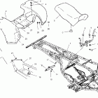 SPORTSMAN 6X6 - A03CL50AA Заднее крыло и сиденье