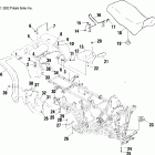 SPORTSMAN 400 - A03CH42AA/AB/AC Заднее крыло и сиденье