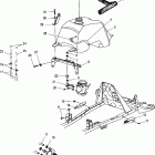 MAGNUM 330 2X4 - A03CB32AA Fuel tank and carburetor mounting