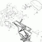 XPLORER 400 - A02CG38CA Заднее крыло и сиденье