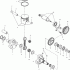 SCRAMBLER 400 2X4 - A02BA38CA Коленвал и поршни
