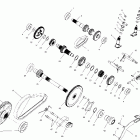 SPORTSMAN WORKER 500 - A99CH50EA/EB Gearcase (internal components)