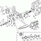 XPLORER 400L - W98CC38C Gearcase / brake and chain cover mounting xplorer 400l w...