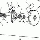 XPLORER 400L - W98CC38C Drive clutch xplorer 400l w98cc38c