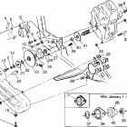 SCRAMBLER 500 - W97BC50A Gearcase / brake and chain cover mounting scrambler 500 ...