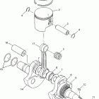 XPLORER 300 - W97CC28C Crankshaft and piston xplorer 300 w97cc28c
