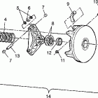BIG BOSS 6x6 400L - N97AE38D Drive clutch big boss 6x6 400l w97ae38a