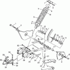 XPLORER 300 - W97CC28C Swing arm / shock mounting xplorer 300 w97cc28c