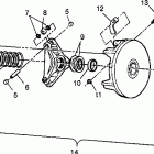 400L 6X6 - W968740 Drive clutch 6x6 400l