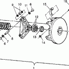 300 4X4 - W958130 Drive clutch assembly 4x4 300 w958130