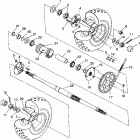 W938727 250 6X6 Rear wheel drive assembly 6x6 250 w938727