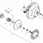 W938727 250 6X6 Driven clutch assembly 6x6 250 w938727