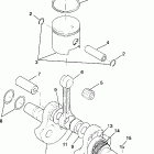 W938127 250 4X4 Crankshaft and piston 4x4 250 w938127