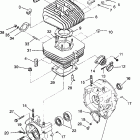 W938727 250 6X6 Crankcase and cylinder 6x6 250 w938727
